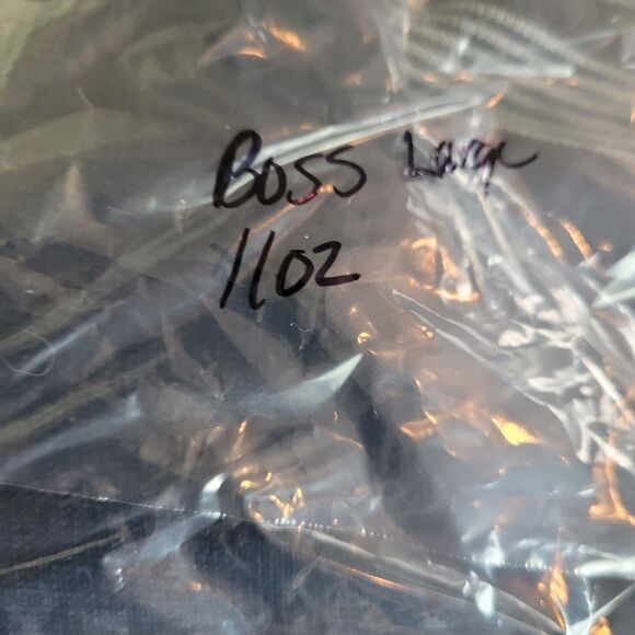 Boss Hugo Boss Wool Sweater Men's Size Large L Navy Blue Striped V Neck Preppy - Picture 11 of 11